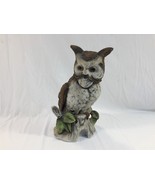 Vintage Ceramic Owl Musical Box Figurine Approx. 10&quot; Tall - £23.96 GBP