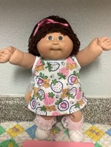 Vintage Cabbage Patch Kid Girl Brown Single Pony Hong Kong OK Factory 1984 HM#3 - £197.28 GBP