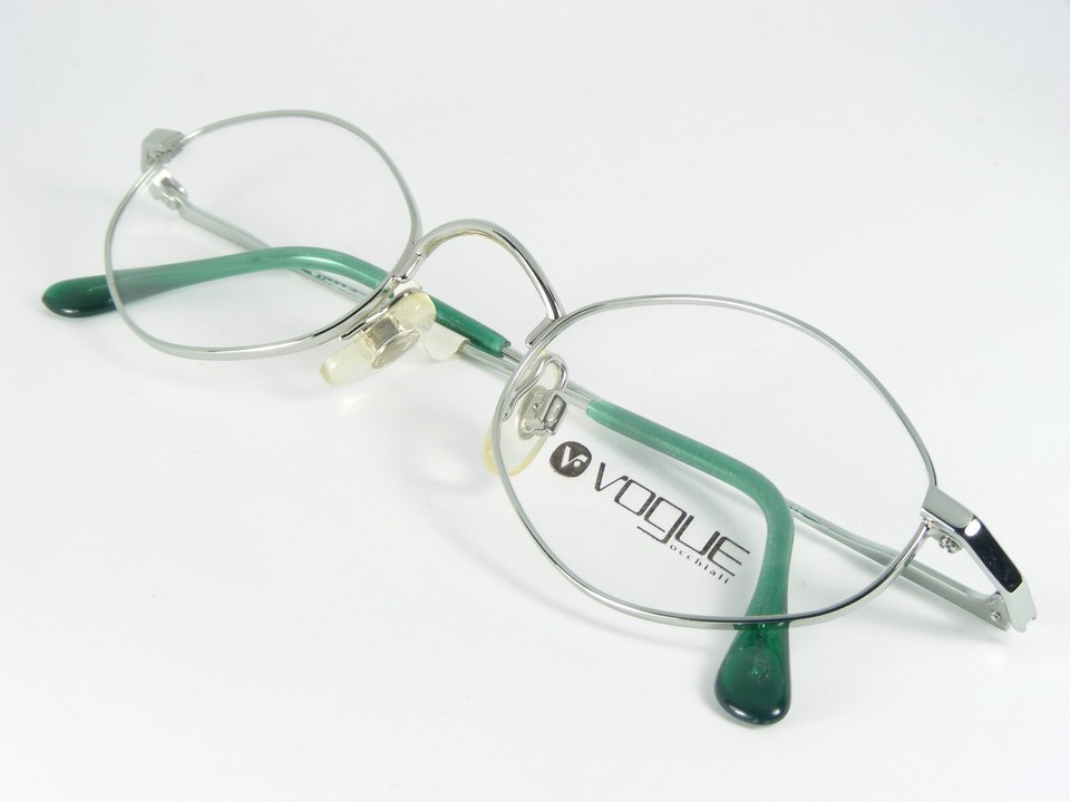 Vintage Vogue VO 3345 599 SILVER /GREEN EYEGLASSES GLASSES FRAME 48-22-135mm Item image 4