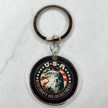 USA With Liberty and Justice for All Eagle Keychain Keyring - $6.92