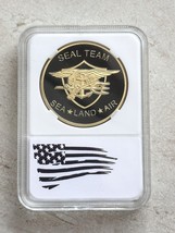 Seal Team Sea Land Air Challenge Coin C366 Department Of The Navy BLACK/GOLD - £11.58 GBP