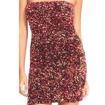 Betsey Johnson Sequin Strapless Mini Dress size 4 Valentines Party Festive - $64.35