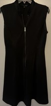 Elie Tahari Sport Dress Black Front Zip Short Sleeve Stretch Sz 8 . - $1,132.25 MXN