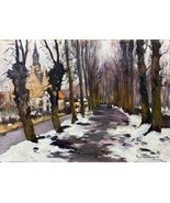 Rene De Baugnies Belgian School 1930s  (1869-1962) signed landscape Oil ... - $12,898.05 MXN
