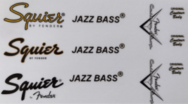 18 - Squi@r J@zz Bass By Fender 3x Headstock LOGO STICKER Strait - £4.68 GBP