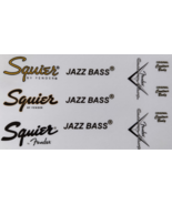 18 - Squier Jazz Bass By Fender 3x Headstock LOGO STICKER Strait - $8.22 CAD