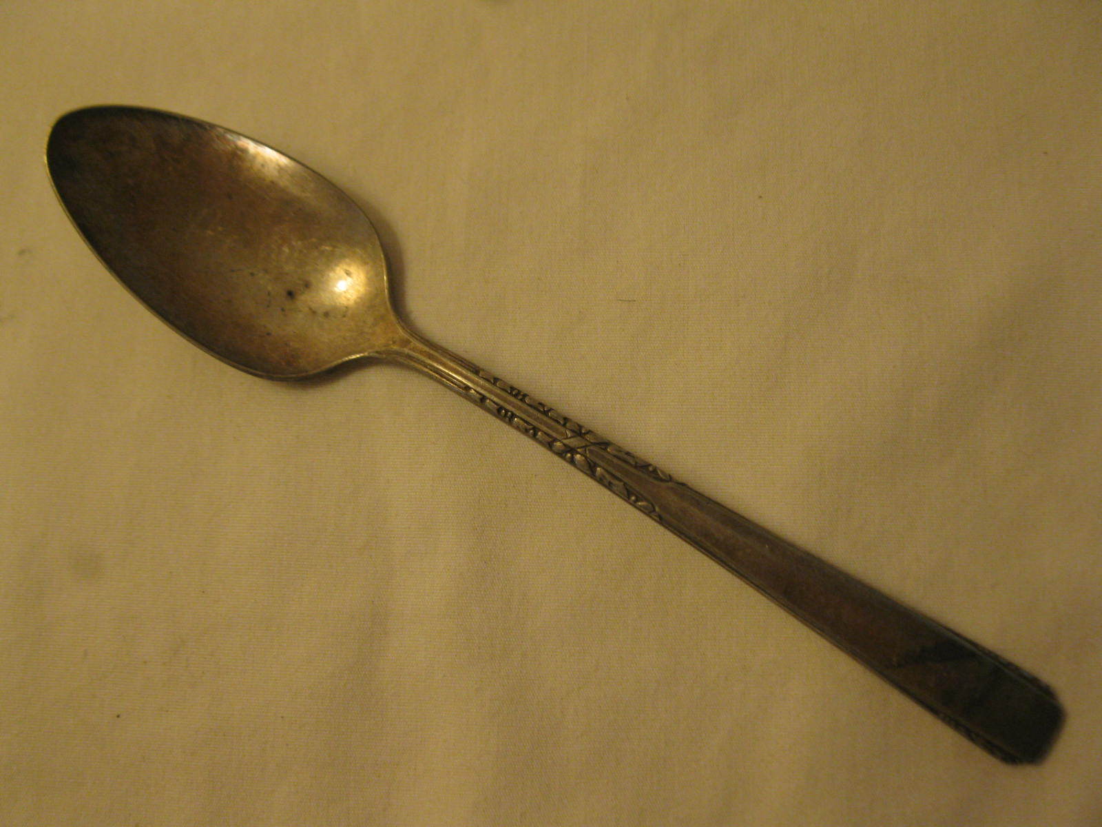 Primary image for W.M. A. Rogers 1950 Banbury/Brookwood Pattern Silver Plated 6" Tea Spoon #3 