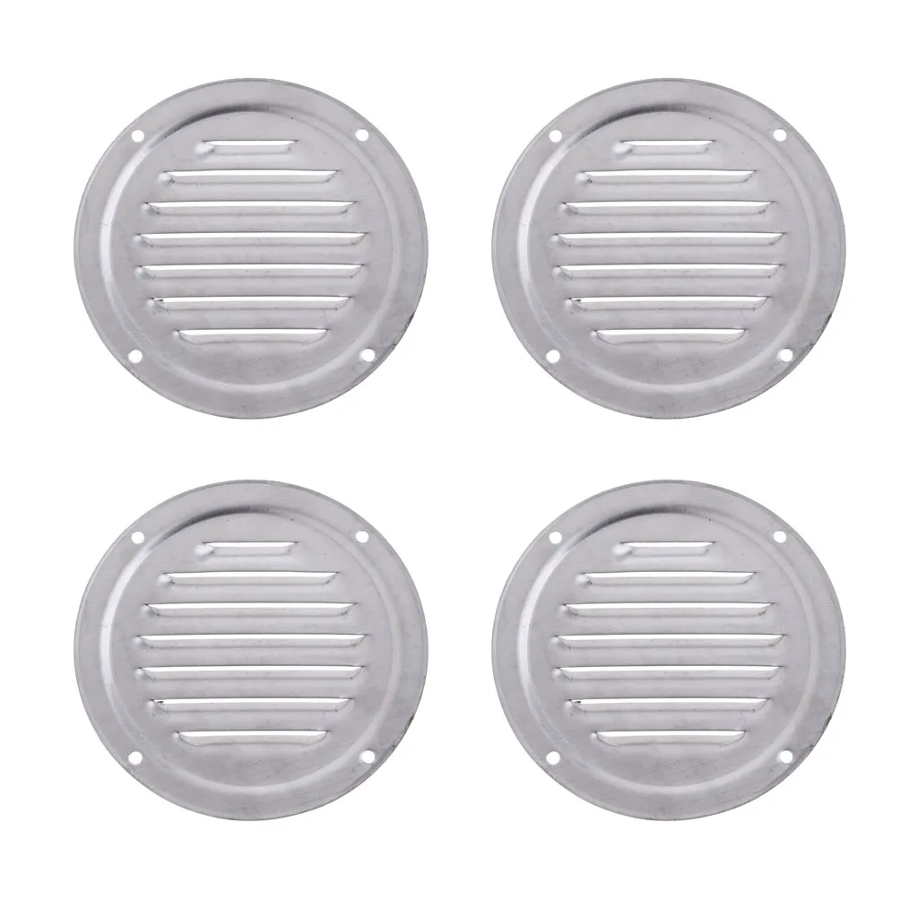 4pcs 316 Grade Stainless Steel Round Louvered Air Vent - Marine Boat RV Access - £22.57 GBP