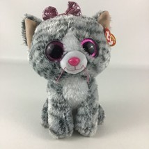 Ty Beanie Boos Kiki Kitty Cat Plush Stuffed Medium 9&quot; Toy Sparkle Ty Sil... - $31.63