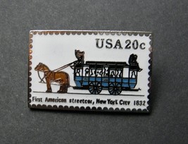 FIRST AMERICAN STREET CAR TROLLEY BUS USPS POST OFFICE MAIL STAMP 20c LA... - $5.64