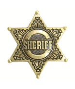 Bronze Sheriff Badge Star Metal Fashion Belt Buckle - $363.64 MXN