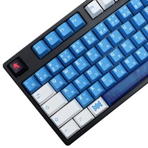 Keycaps Lilith, 130 Set Blue And White Keycaps For Gaming Keyboard, Pbt Cherry P - £67.64 GBP