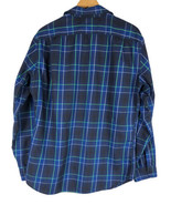 Eddie Bauer Travex Shirt Size Medium Mens Blue Tartan Plaid Check Button... - $46.53