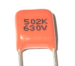 5NF 502k 630v Orange Chicklet Capacitor 5000pf - £0.63 GBP