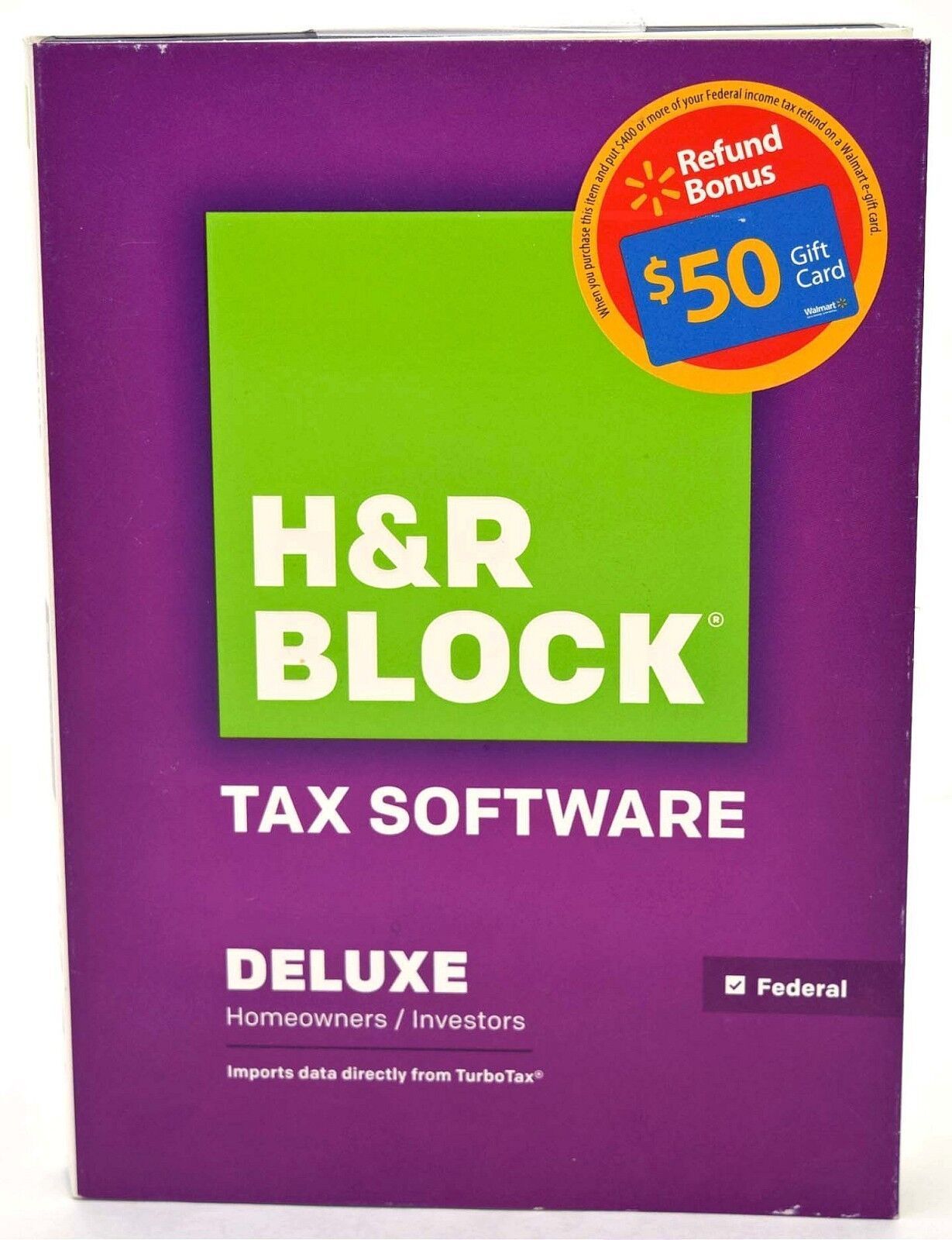 NEW H&R Block 2014 DELUXE Homeowner/Investor Tax Software taxes FEDERAL ONLY CD - $11.24