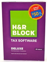 NEW H&amp;R Block 2014 DELUXE Homeowner/Investor Tax Software taxes FEDERAL ... - $11.24