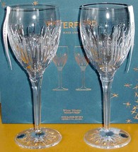 An item in the Pottery & Glass category: Waterford Winter Wonders Crystal Wine Glasses SET/2 Midnight Frost #1059648 New