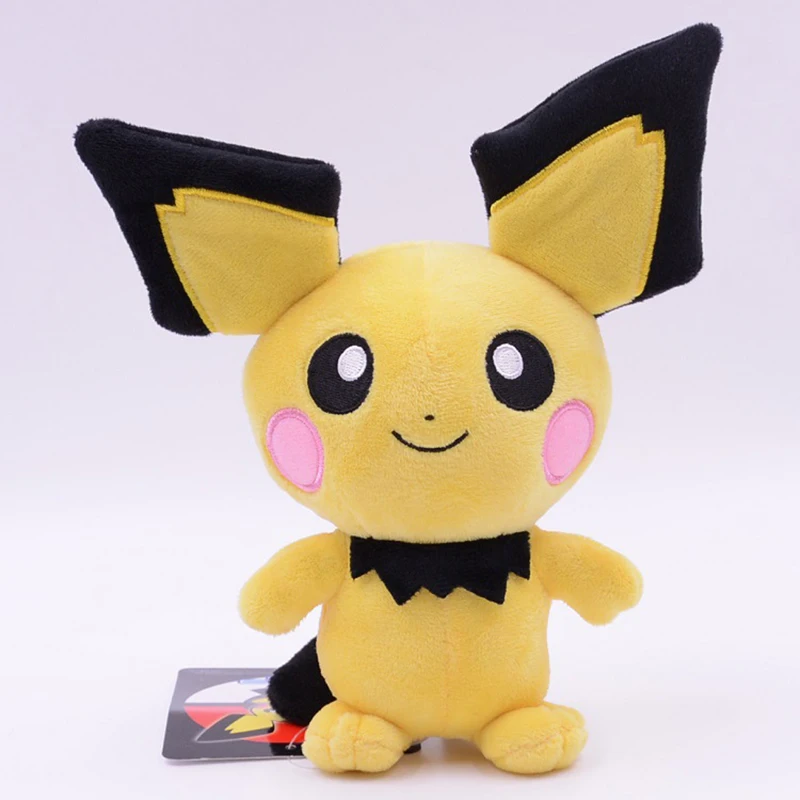 20cm Kawaii Pichu Pikachu Plush Doll Pokemon Peluche Stuffed Toy Elf Ornaments - £11.55 GBP