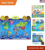 i-Poster My World Interactive Map - Educational Talking Toy for Children... - $97.31