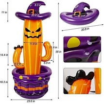Triumpeek HALLOWEEN 56&quot; Yard Inflatable Cooler Cactus Witch  Pumpkin - £28.44 GBP