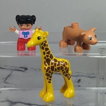 Lego Duplo Mini Figures Lot Of 3 Pig Giraffe Little Girl Kid Animals  - $19.79