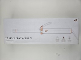 T3 SinglePass Curl Professional Custom Blend Ceramic Long Barrel 3/4&quot; - £91.63 GBP