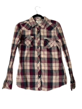 MAISON SCOTCH Womens Shirt Button Up Plaid Long Sleeve Multicolor Size 4 - £12.88 GBP