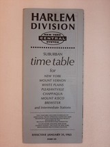 New York Central Railroad Time Table Harlem Division Suburban January 31... - $6.76