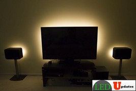 10ft TV LED light ambient warm white for 32&quot; 42&quot; 50&quot; 55&quot; wireless remote &amp; Power - £31.64 GBP
