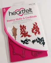 NEW - Heartfelt Creations &quot; Festive Holly &amp; Cardinals &quot; Craft Dies HCD1-... - $35.99