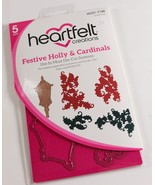NEW - Heartfelt Creations &quot; Festive Holly &amp; Cardinals &quot; Craft Dies HCD1-... - £28.32 GBP