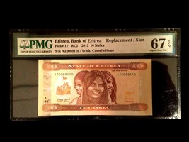 ERITREA 10 Nakfa 2012 Banknote World Paper Money UNC Currency - PMG Cert... - $65.00