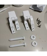 Universal White Plastic Toilet Seat Hinges Replacement with Bolts, Screw... - $23.82 CAD