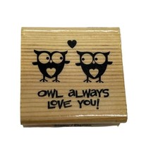 Craftsmart Valentines Day Owl Hears Owl Always Love You! Wood Mounted Stamps - £6.09 GBP