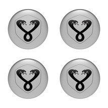 Logo Snake 4 x 50 domed stickers for wheel center caps - £10.22 GBP