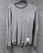 Aeropostale Shirt Mens XS Gray Striped Crew Neck Sweater Pullover Casual - £15.73 GBP