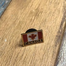 Canadian Flag Pin Canada Maple Leaf Pinback Hat pin - £2.00 GBP