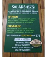 Potbelly Sandwich Works 2000s Official Salad Hanging Menu Board Sign 20&quot;... - $6,302.25 MXN