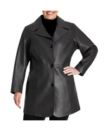Anne Klein Women&#39;s PLUS SIZE Walker Leather Coat - £280.01 GBP