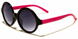 Girls Willow Round Black Sunglasses with Pink Temples kid 2507 Pink   68 - $8.19