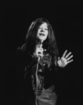 Janis Joplin b/w in concert singing 1960's icon 16x20 Canvas Giclee - $69.99