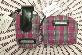 Longaberger HOLIDAY PLAID Zipper Coin Case Cell Phone Case Contact Lens Lipstick - £16.86 GBP