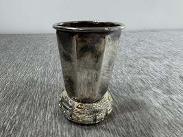 Vintage Kiddush Cup AMY Sterling Silver 925 &amp; Plated City Relief Judaica... - $1,367.16 MXN