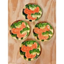 Vintage FWC The Cooks Bazaar 7&quot; Pumpkin/Leaves Dessert Plates Set of 4 H... - £6.91 GBP