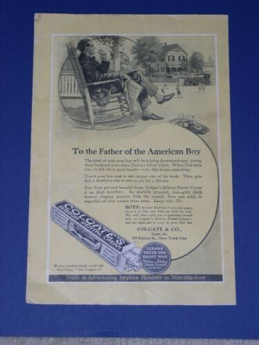 Colgate Toothpaste National Geographic Magazine Ad Vintage 1923 - $14.99