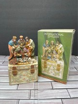 International Bazaar Porcelain Nativity Covered Christmas Trinket Box - $26.99