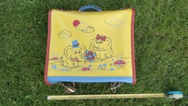 Rare Vintage Soviet Russian USSR  Vinyl  School Bag  Happy Elephants 1990 - $88.19 CAD