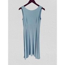 EILEEN FISHER Light Blue Jersey Dress v-neck back a-line high-low Size XS - $44.54