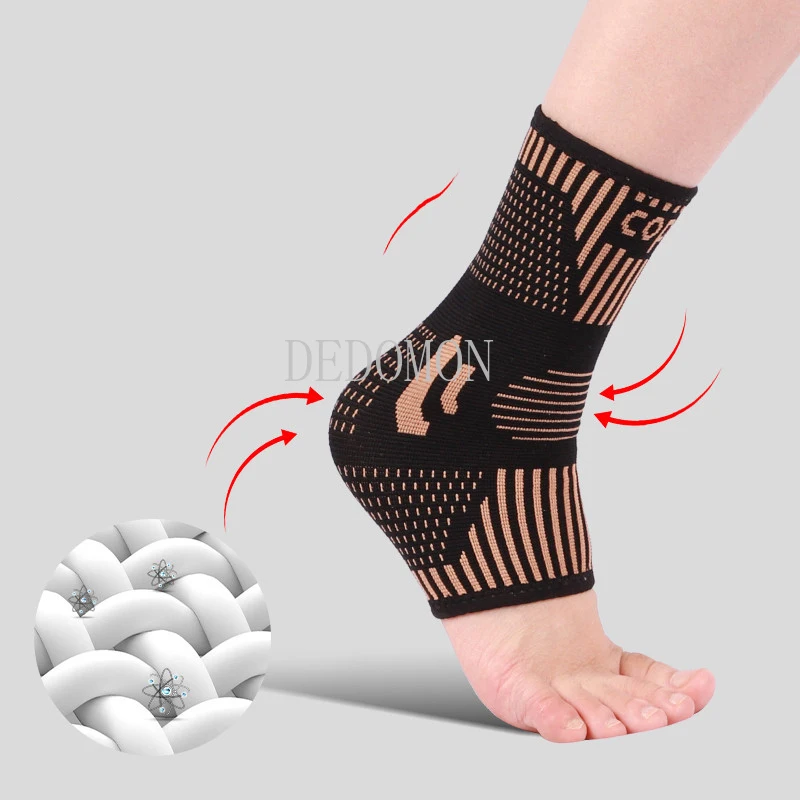Sporting 1pc Copper Ankle Brace Infused Compression Sleeve Support for Plantar F - £23.46 GBP