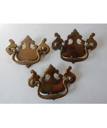 Vintage Brass Ornate Dresser Drawer Door Furniture Pulls Handles - £12.50 GBP